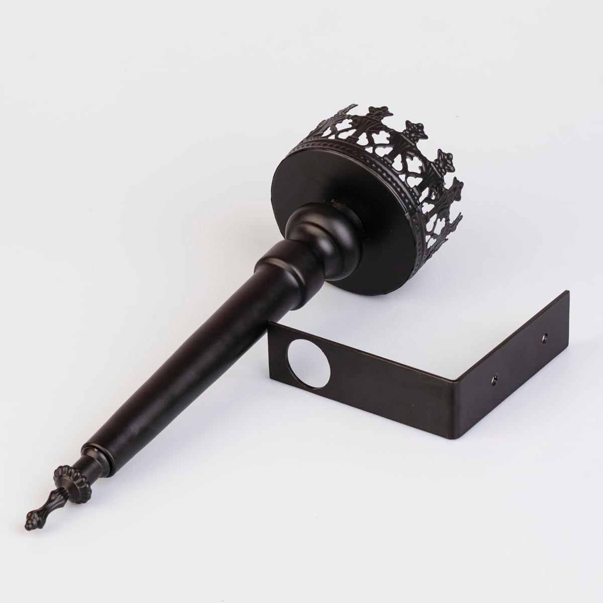 Black Metal Candle Wall Sconces, Set of 2