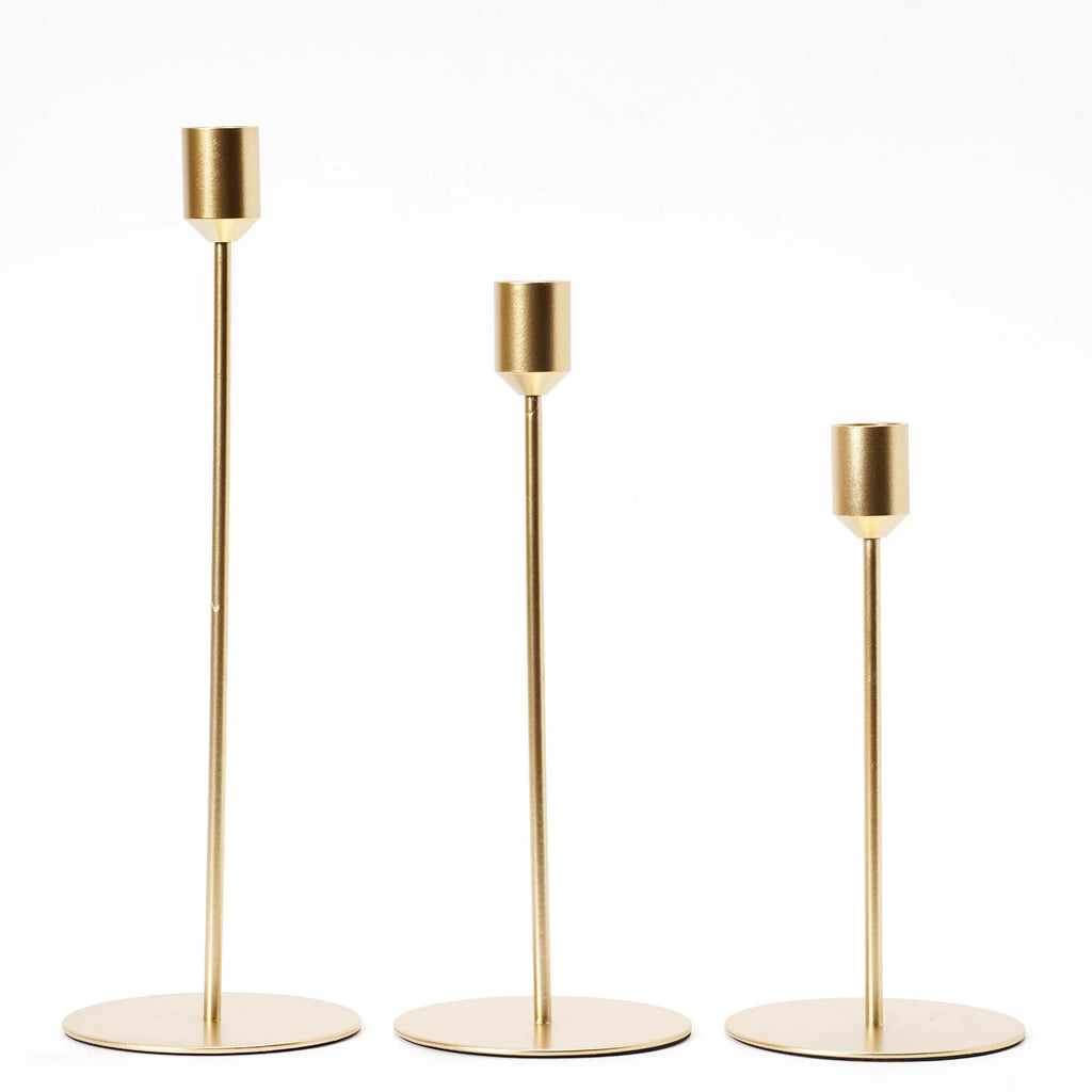 Gilded Tealight Holders, Set of 3