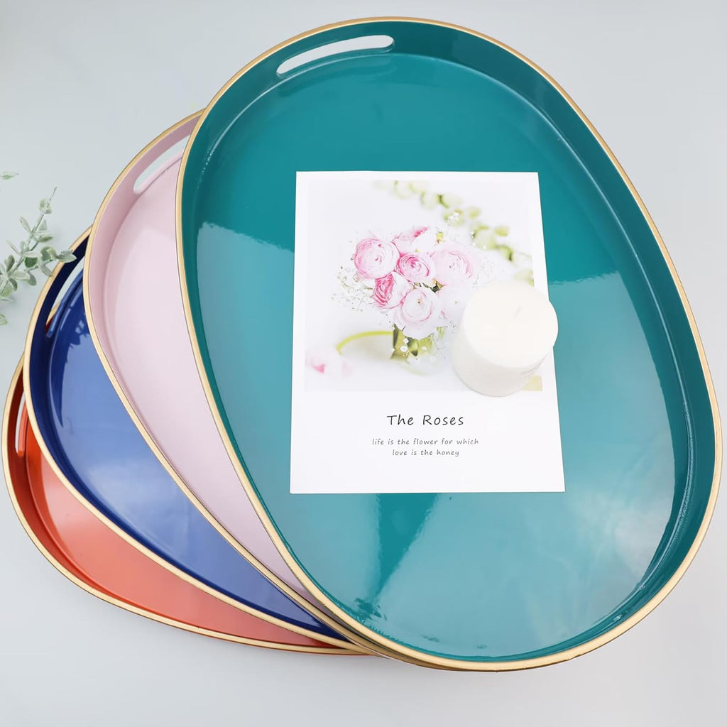 Gold Oval Serving Tray