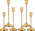 Brass Taper Candle Holders, Set of 6