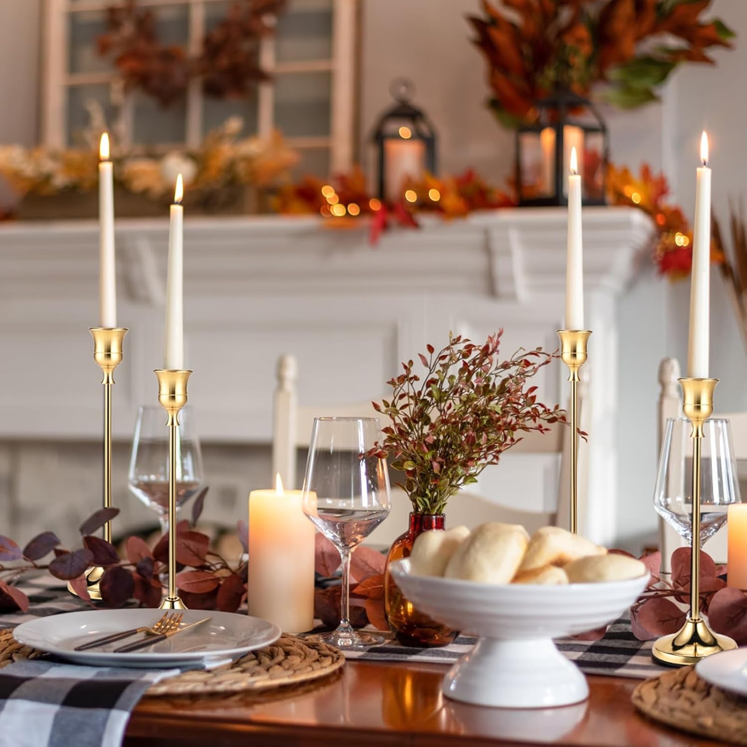Brass Taper Candle Holders, Set of 12