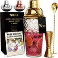 Gold Cocktail Shaker Kit, 5 Pieces