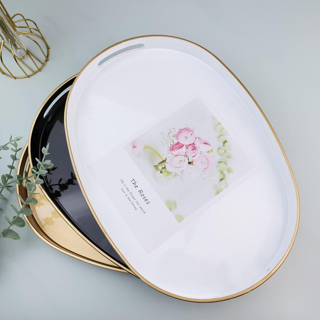 Gold Oval Serving Tray