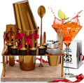Gold Cocktail Set, 17 Pieces