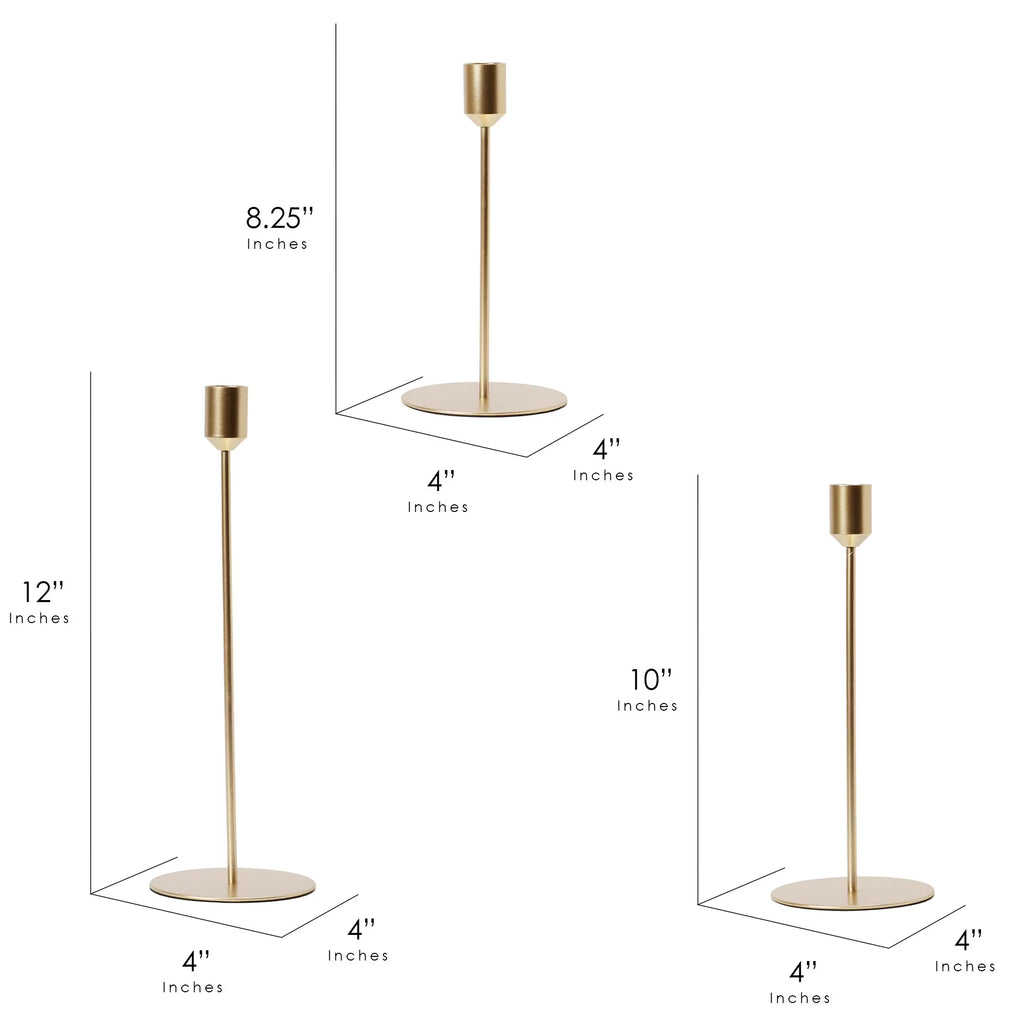 Gilded Tealight Holders, Set of 3