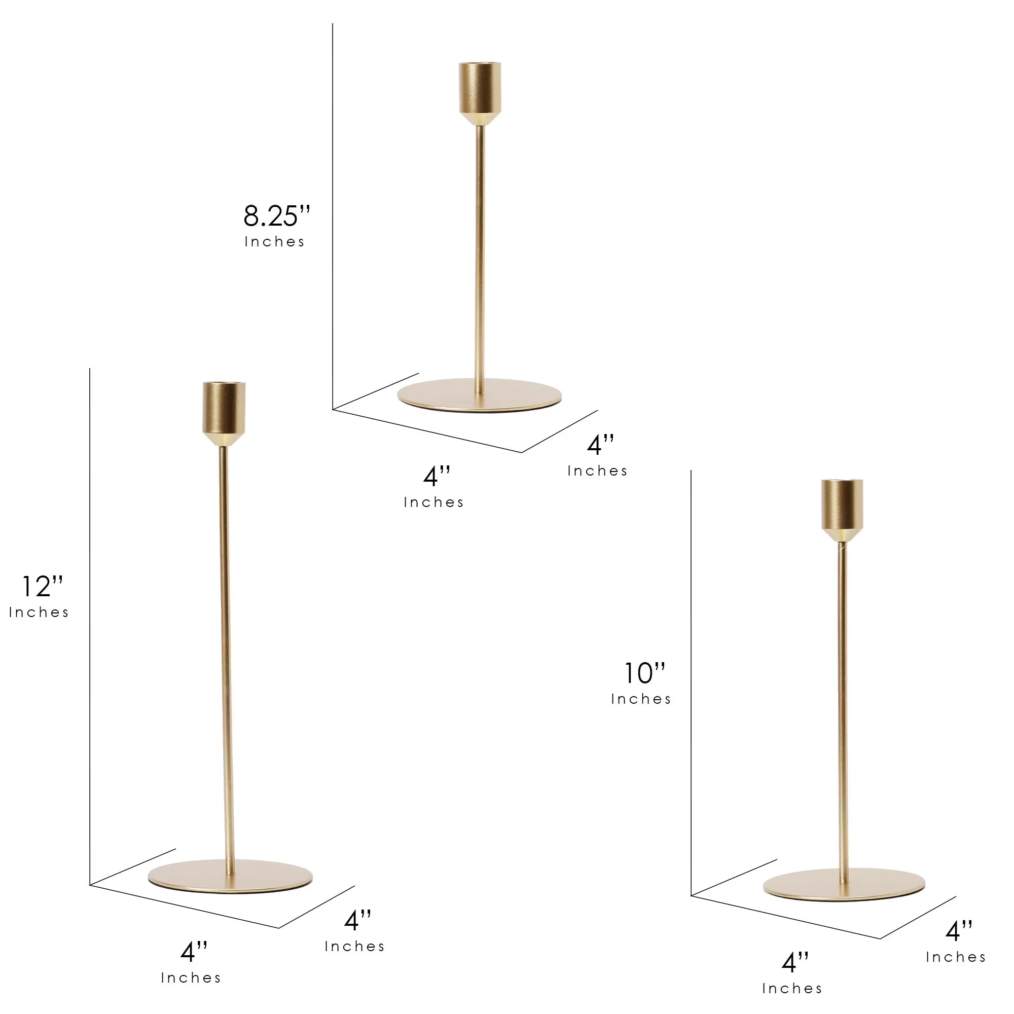 Gilded Tealight Holders, Set of 3