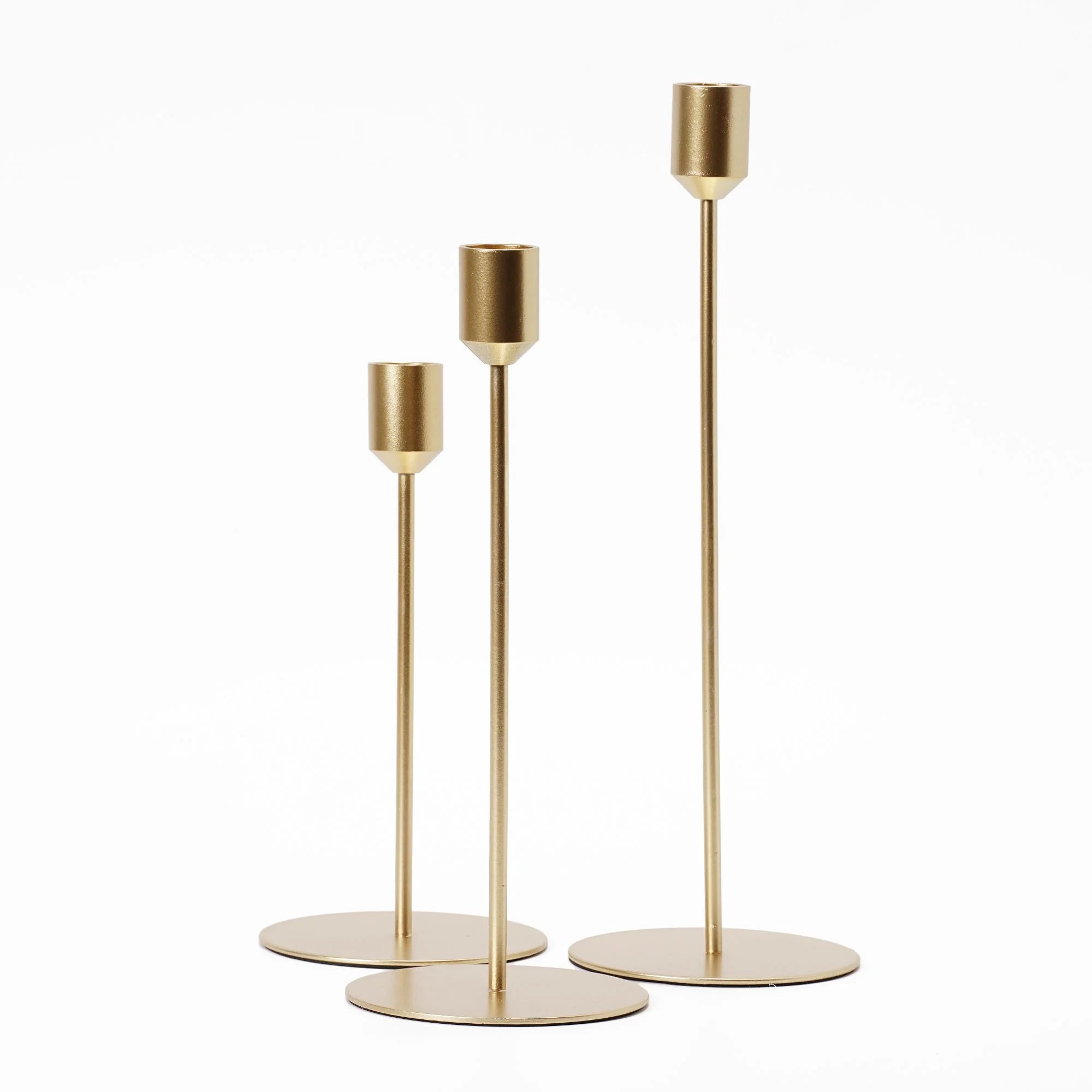 Gilded Tealight Holders, Set of 3