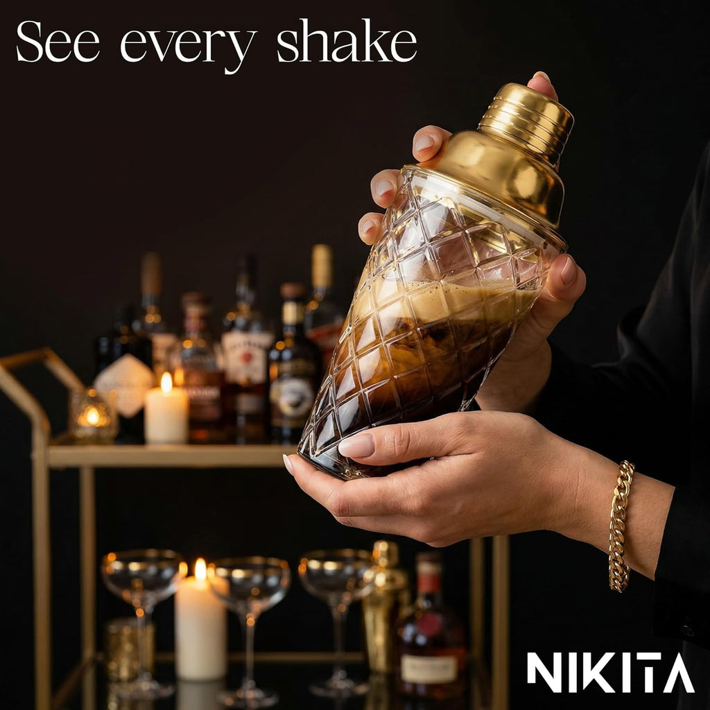 Gold Cocktail Shaker Kit, 5 Pieces